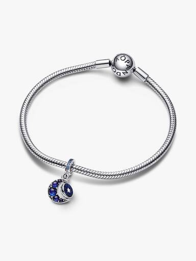 Charm Colgante Giratorio Luna Brillante Talla única