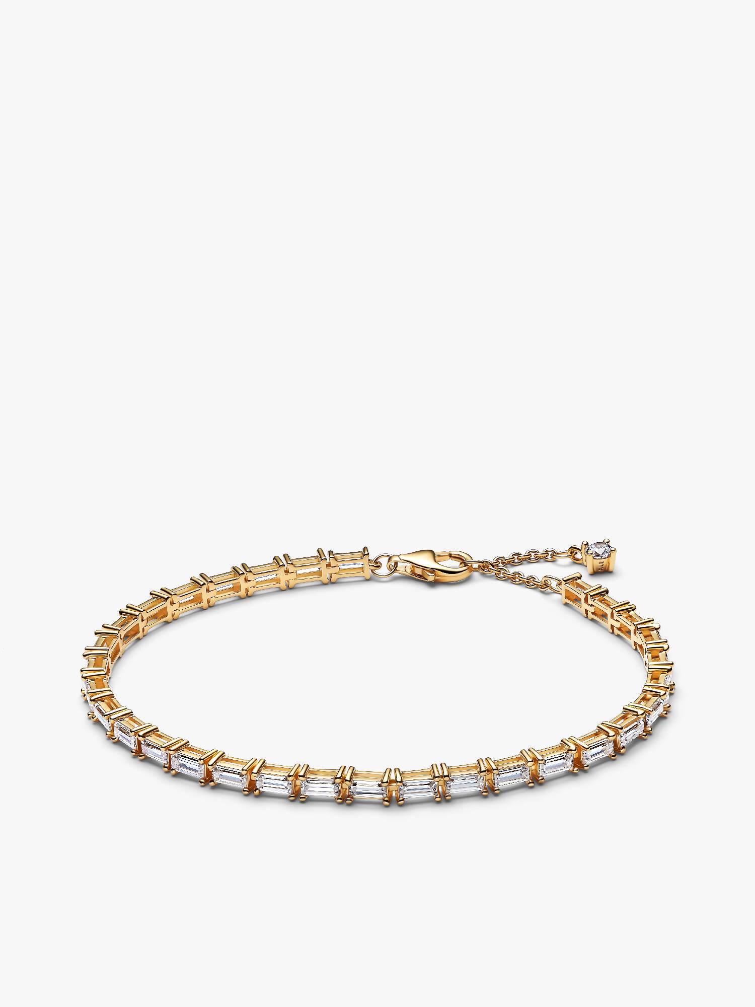 Brazalete de tenis baguette brillante