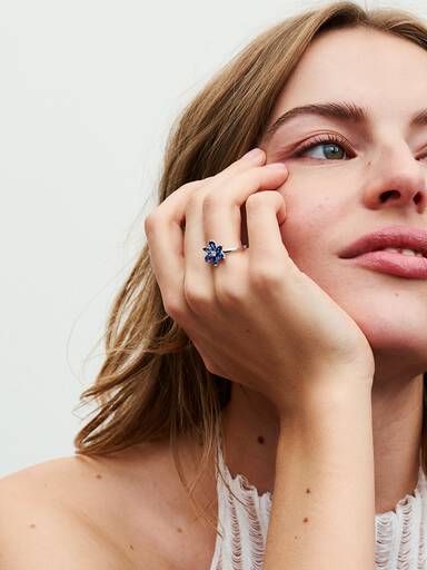 Anillo Ramo Herbario Brillante
