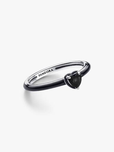 Anillo Pandora ME Corazón Chakra Negro