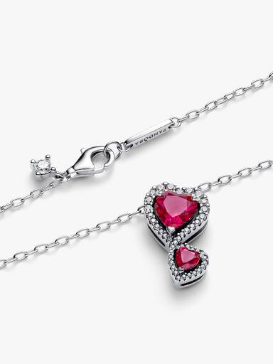 Collar Halo Rojo Corazones 60 cm