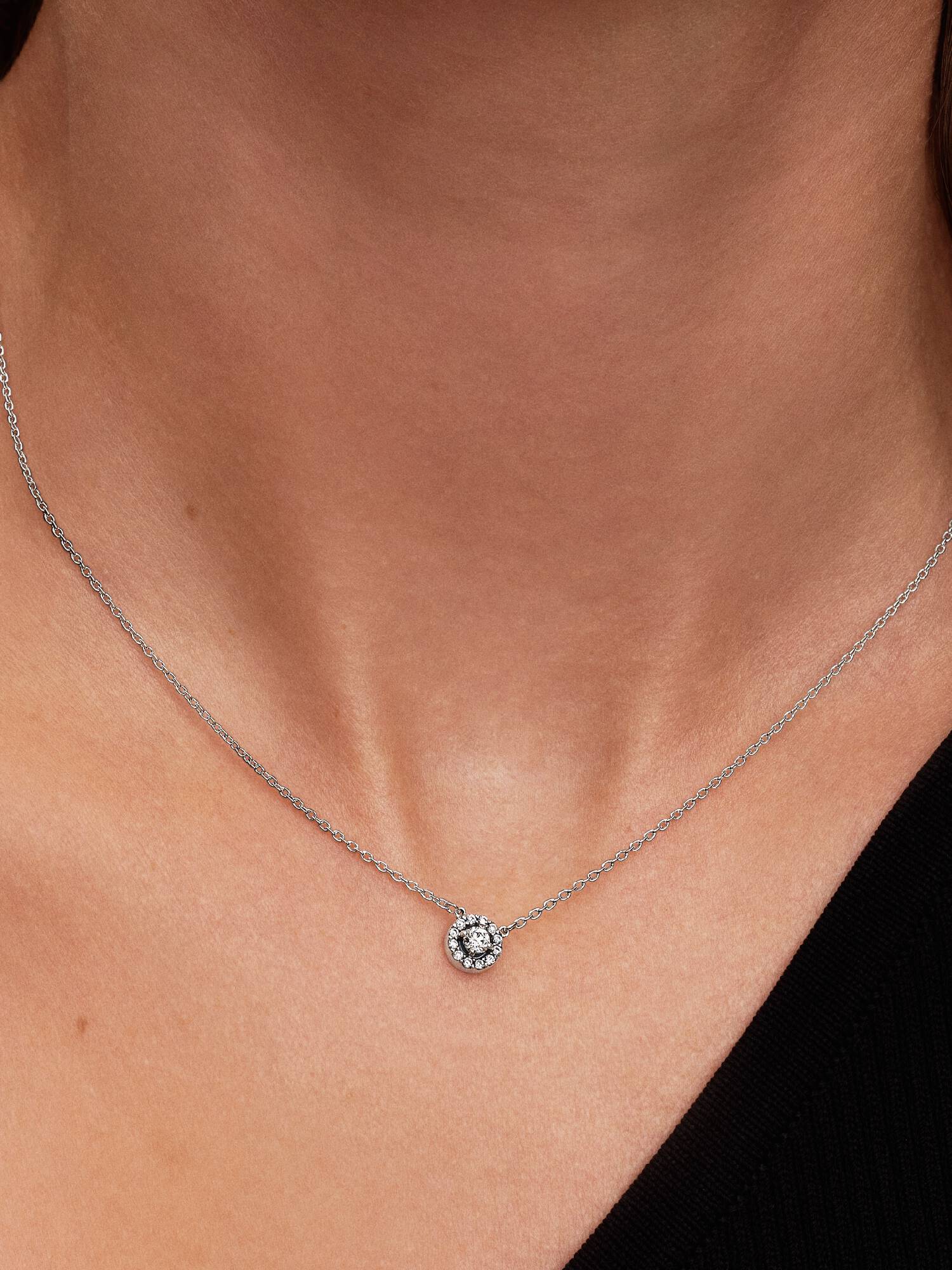 Collar Halo Redondo Brillante