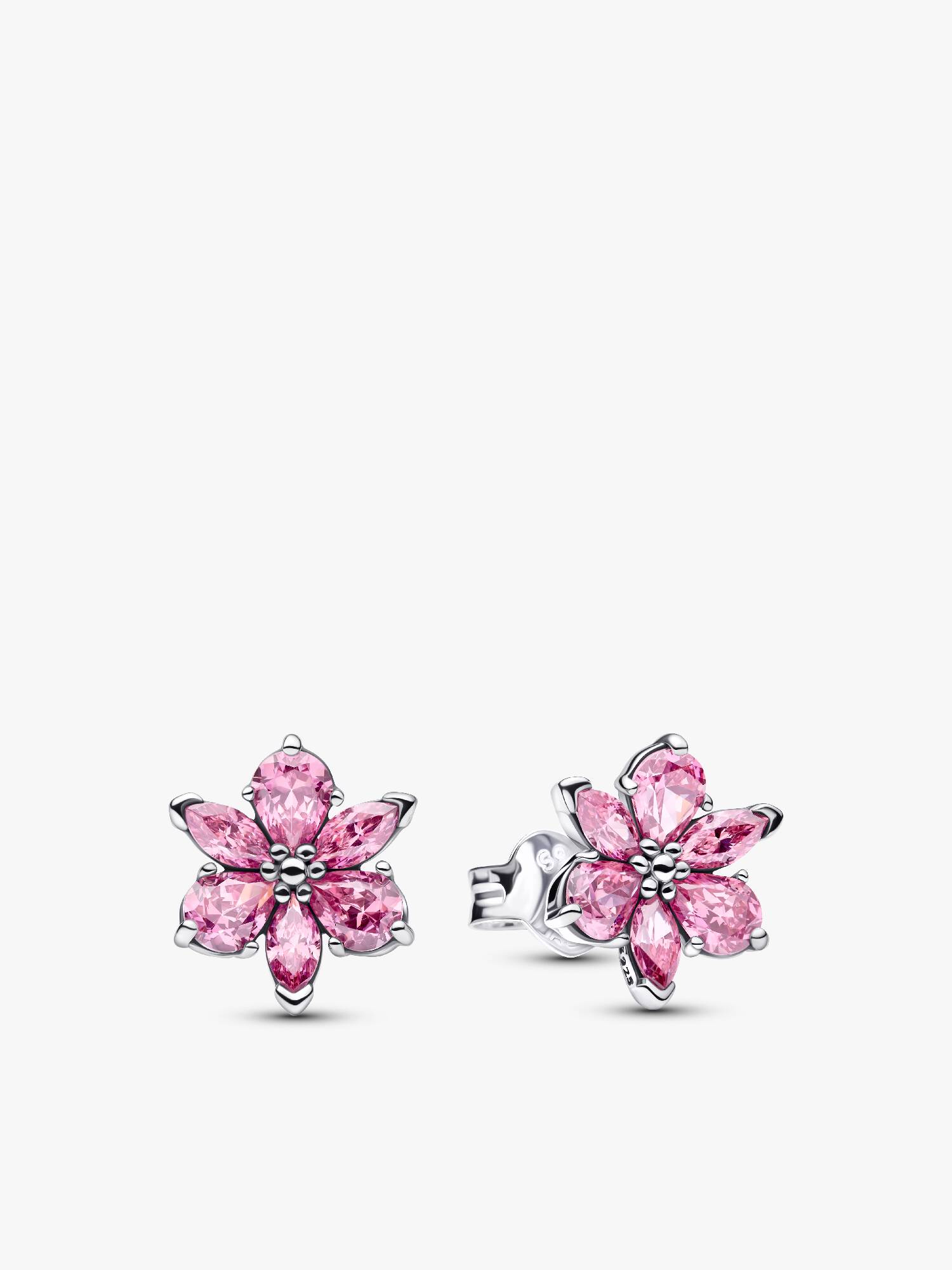 Aros de botón Flor Herbario rosa brillante