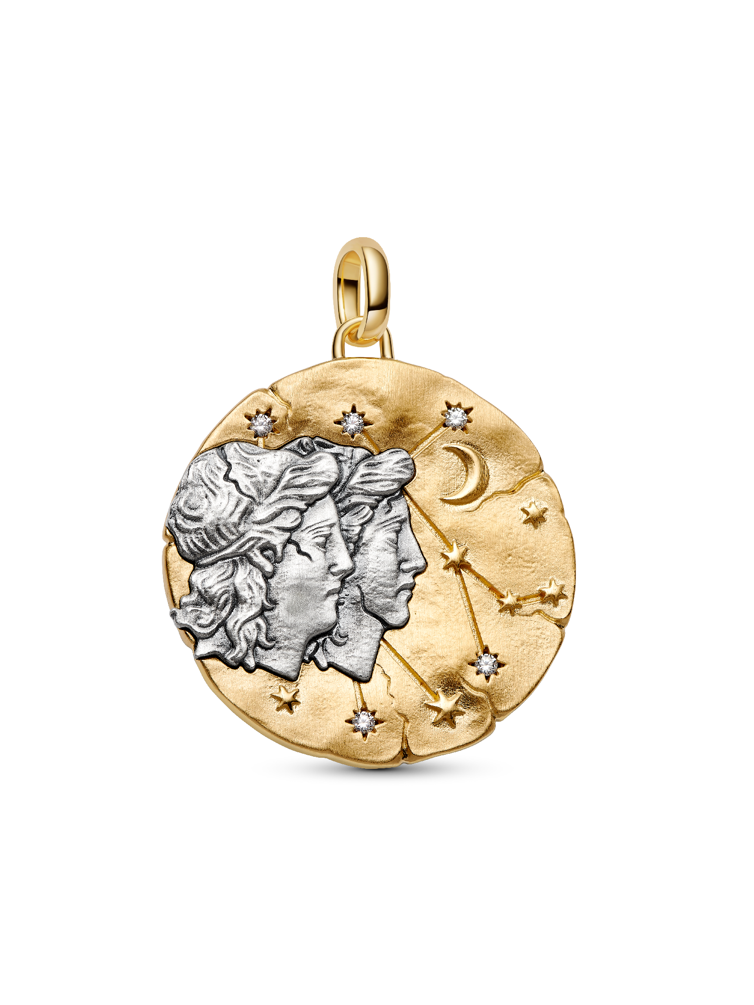 Charm Medallón grande del signo del zodíaco Géminis