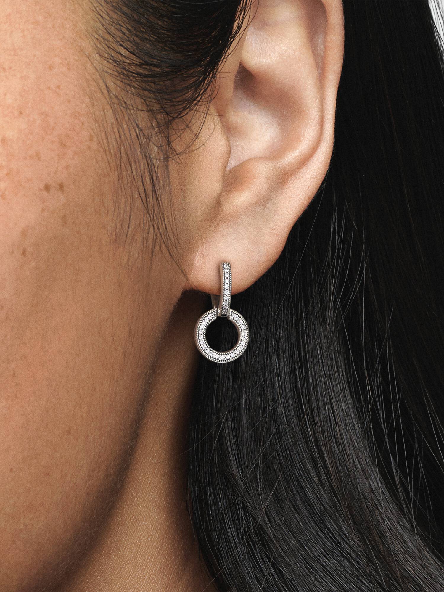 Aros doble aro resplandecientes