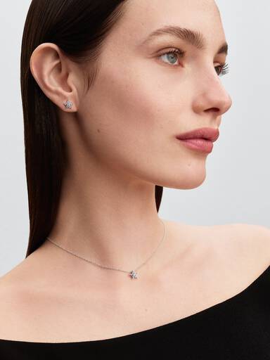 Aros de Botón Estrella Brillante