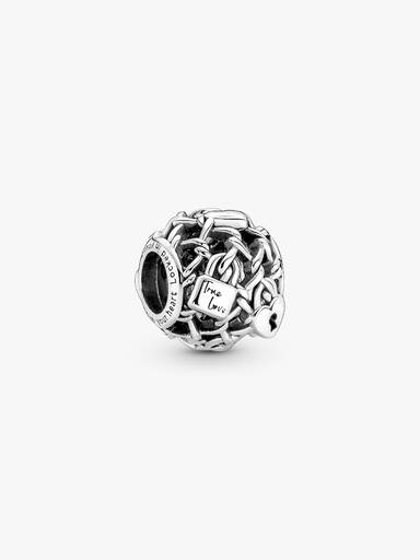 Charm Calado Cadena De Eslabones Con Candado