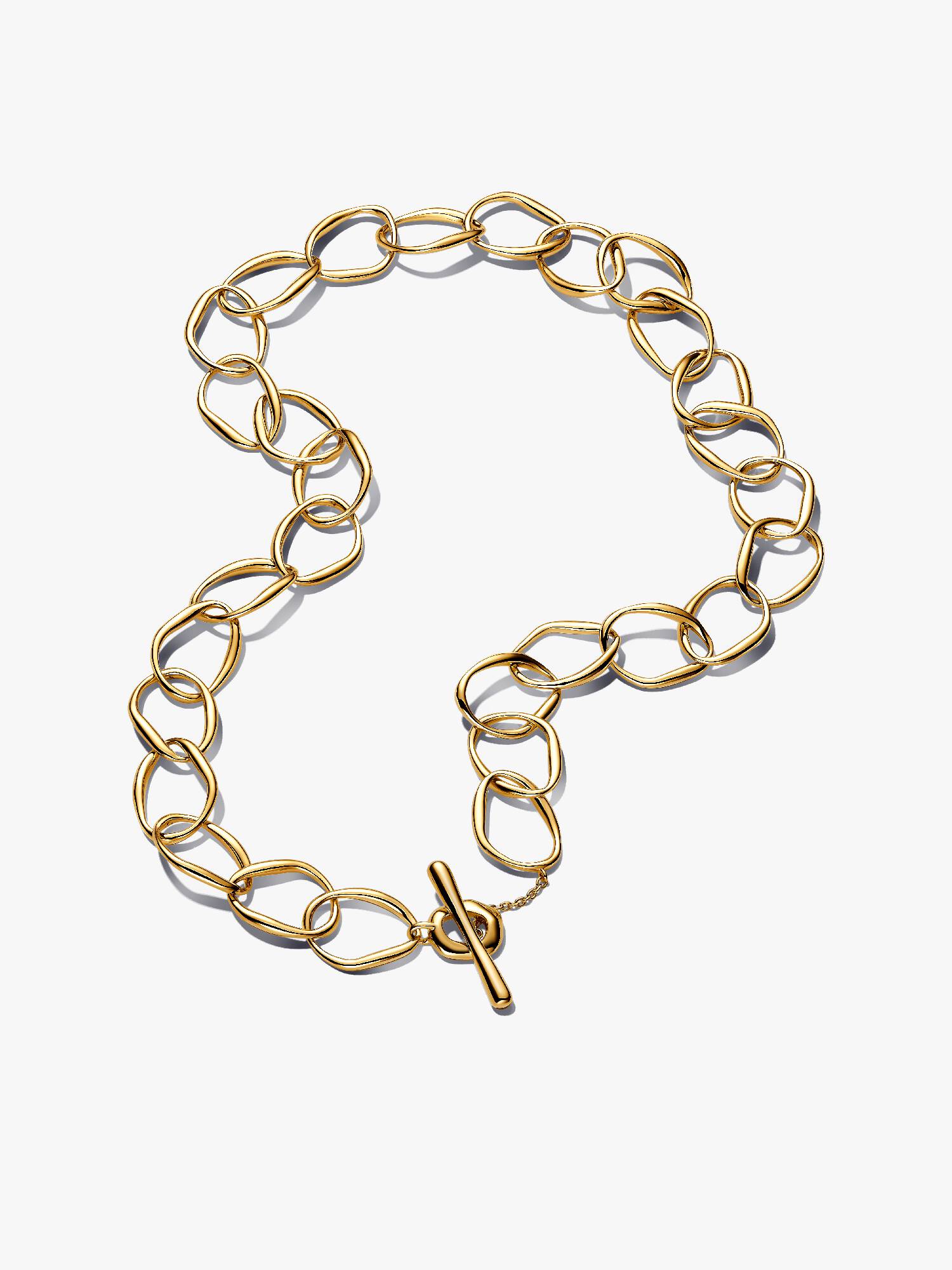 Collar de cadena de eslabones con forma orgánica