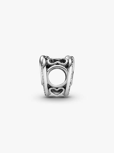 Charm Corazones entrelazados resplandecientes