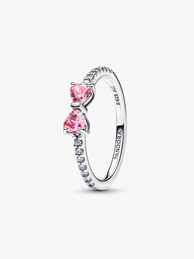 Anillo Moño Rosado Brillante
