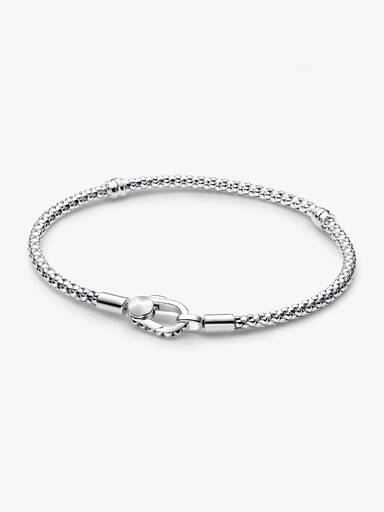 Brazalete Pandora Moments Cadena y Cierre con Tachuelas 16 cm