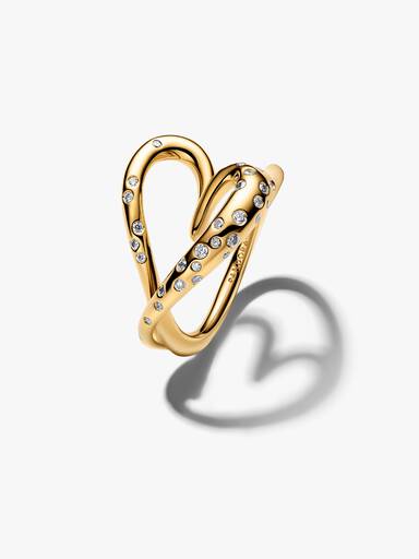Set de Anillo Corazón con forma orgánica
