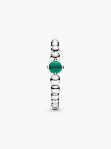 May Birthstone Beaded Ring