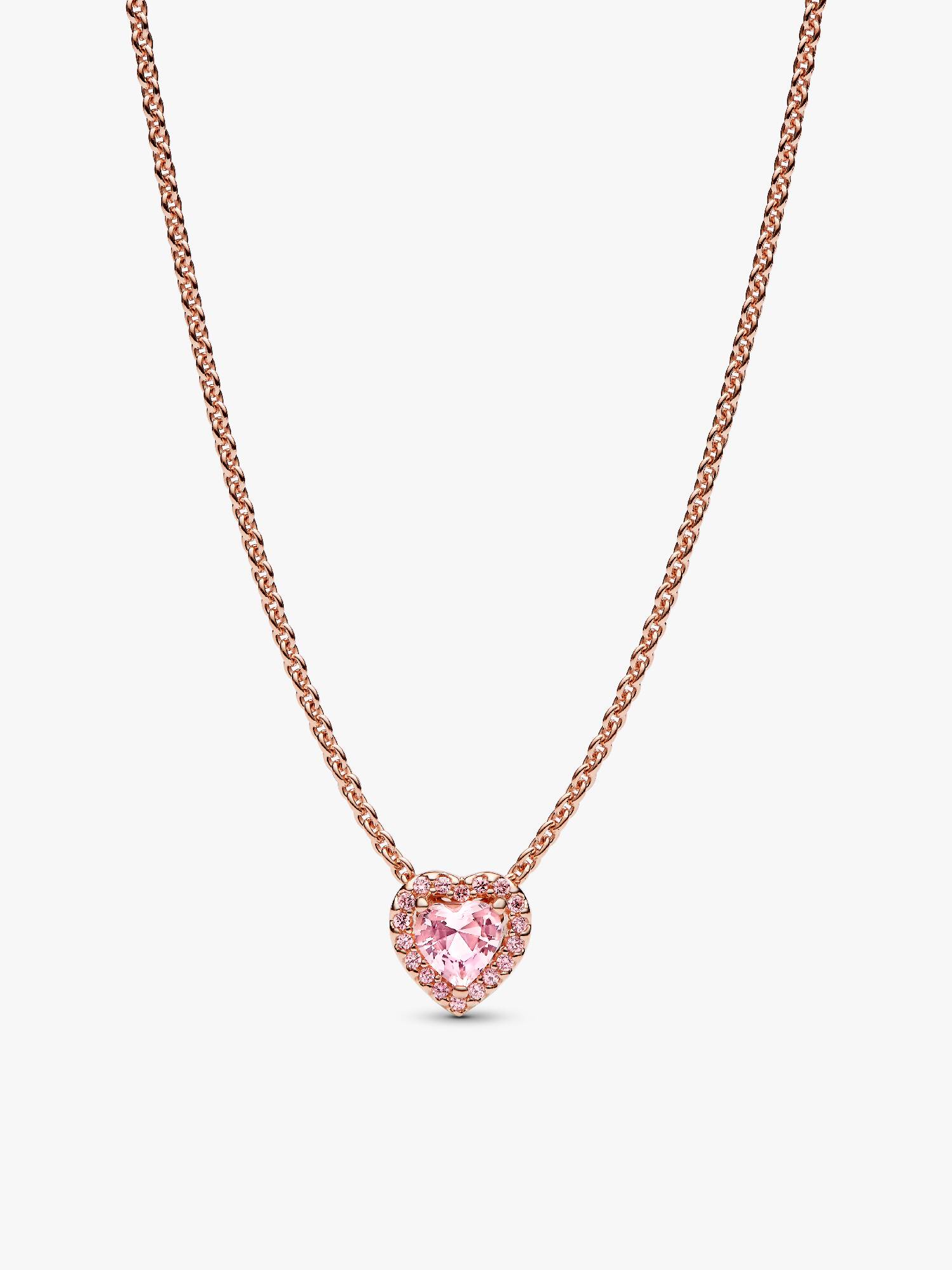Collar Collier Corazón Rosa