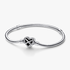 Brazalete cadena de serpiente con broche corazón infinito centelleante Brazalete cadena de serpiente con broche corazón infinito centelleante