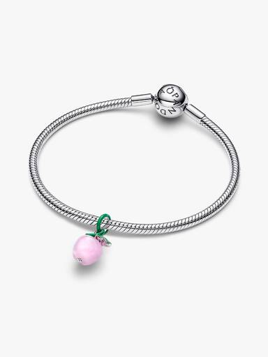 Charm de manzana rosa Murano