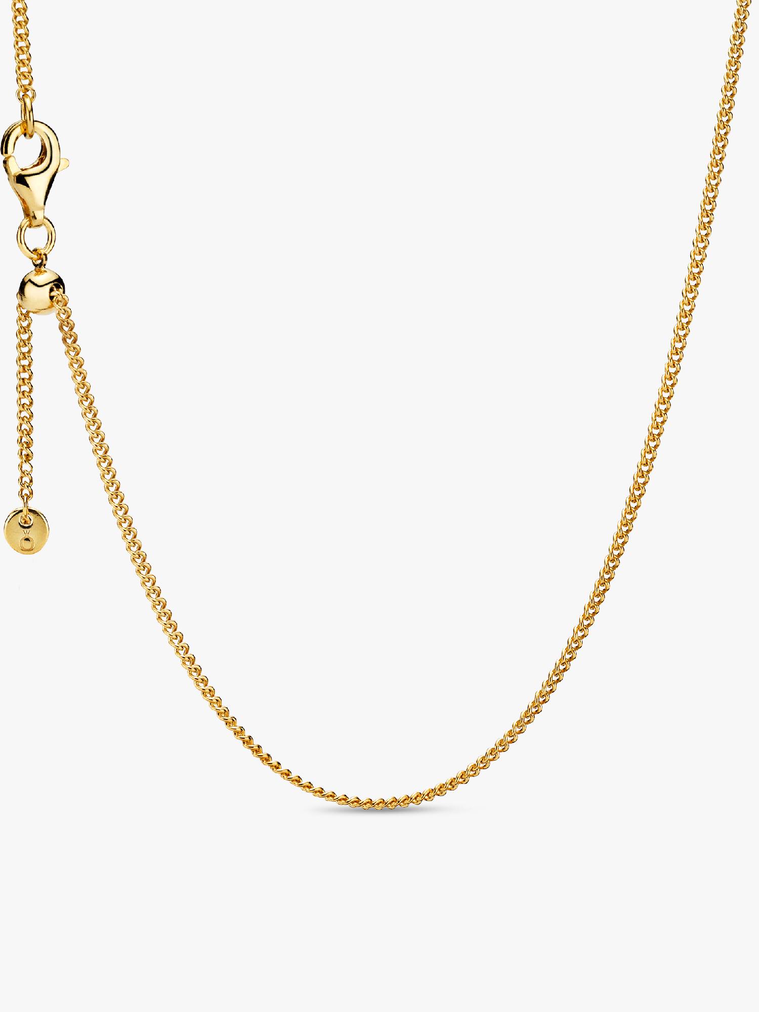 Collar de cadena de bordillo Bañado en Oro de 14k
