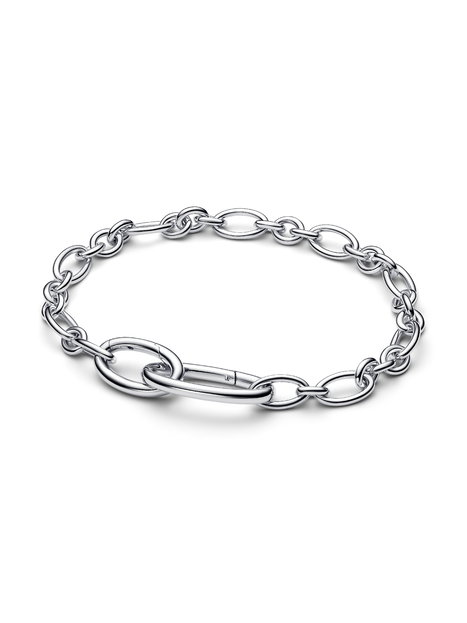 Brazalete de cadena de eslabones ovalados que se puede abrir