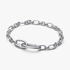 Brazalete de cadena de eslabones ovalados que se puede abrir Brazalete de cadena de eslabones ovalados que se puede abrir
