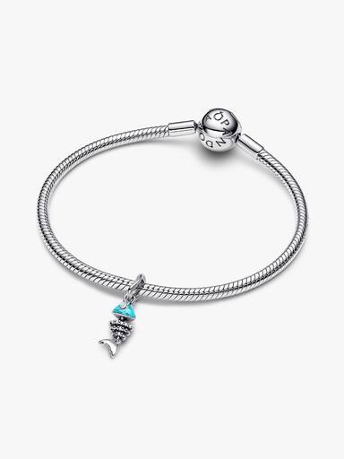 Dije Colgante Hueso de Piscis Turquesa