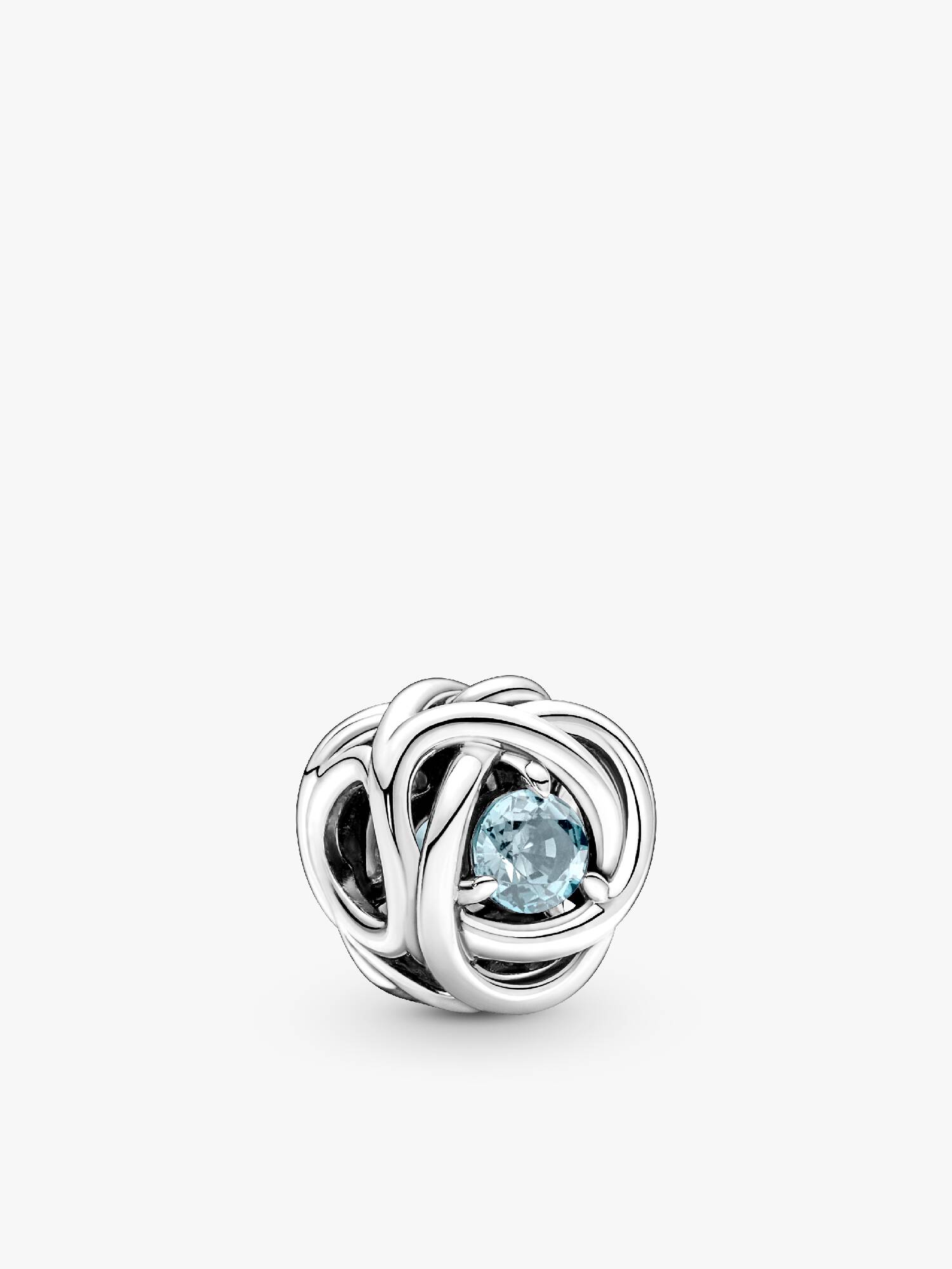 Charm Círculo Eternidad Azul Aguamarina Talla única
