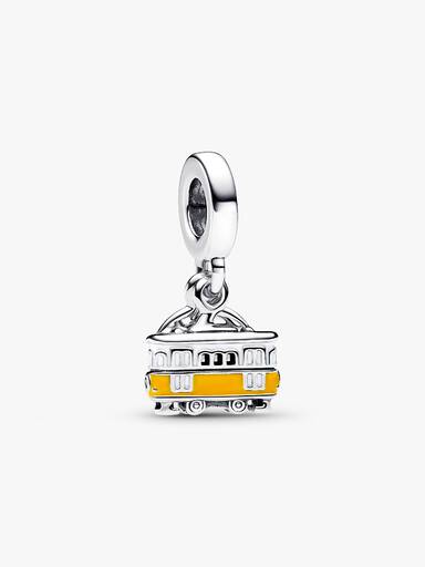 Charm Colgante Doble Grabable Tranvía Lisboa Talla única