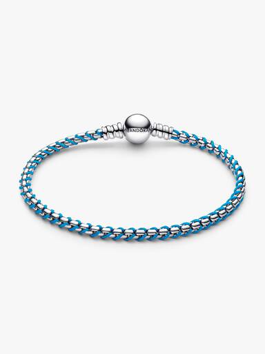Brazalete de Cadena de Serpiente Cordón Azul