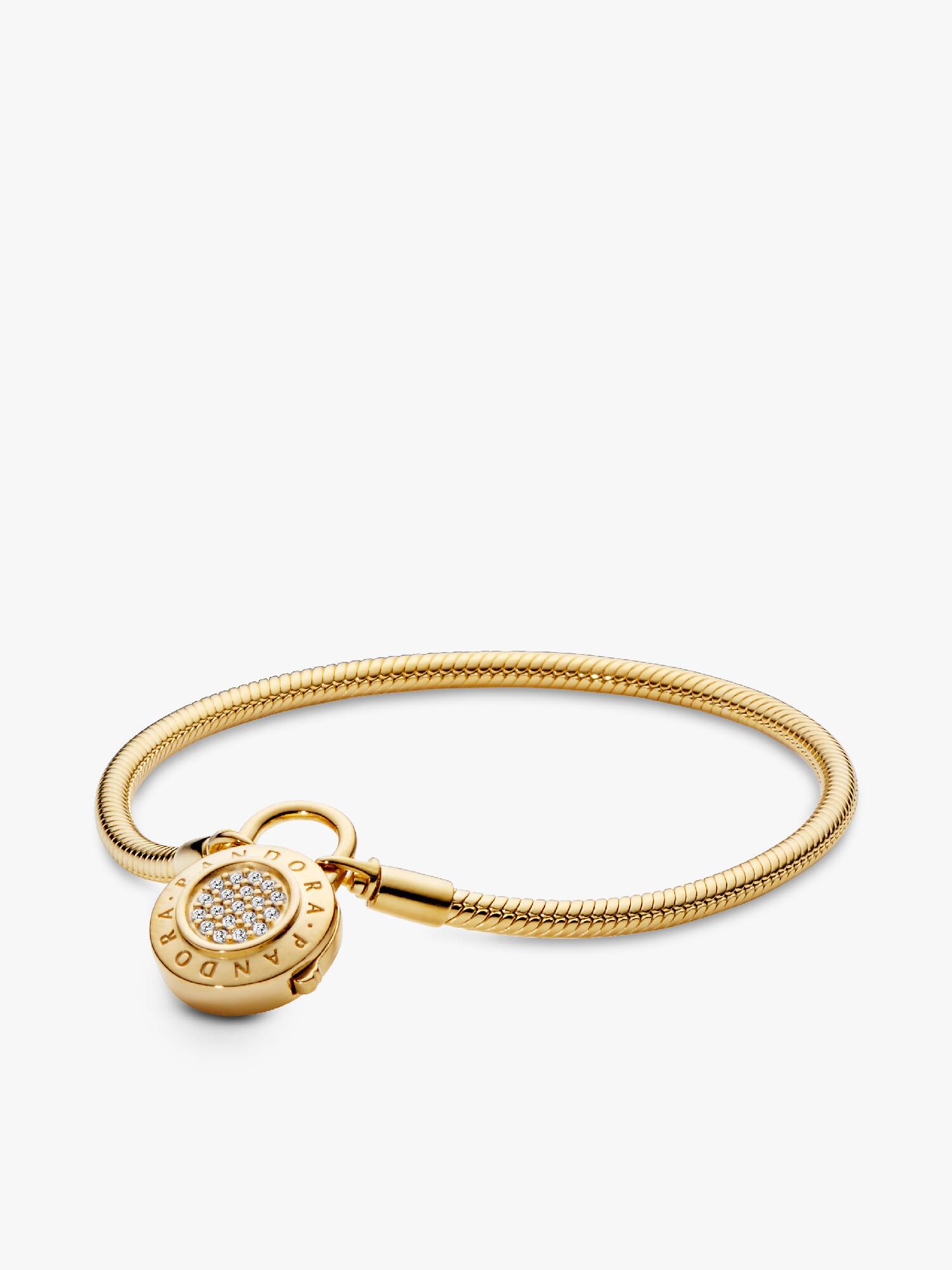 Pulsera Cadena Serpiente con Cierre Candado Pavé Pandora Moments