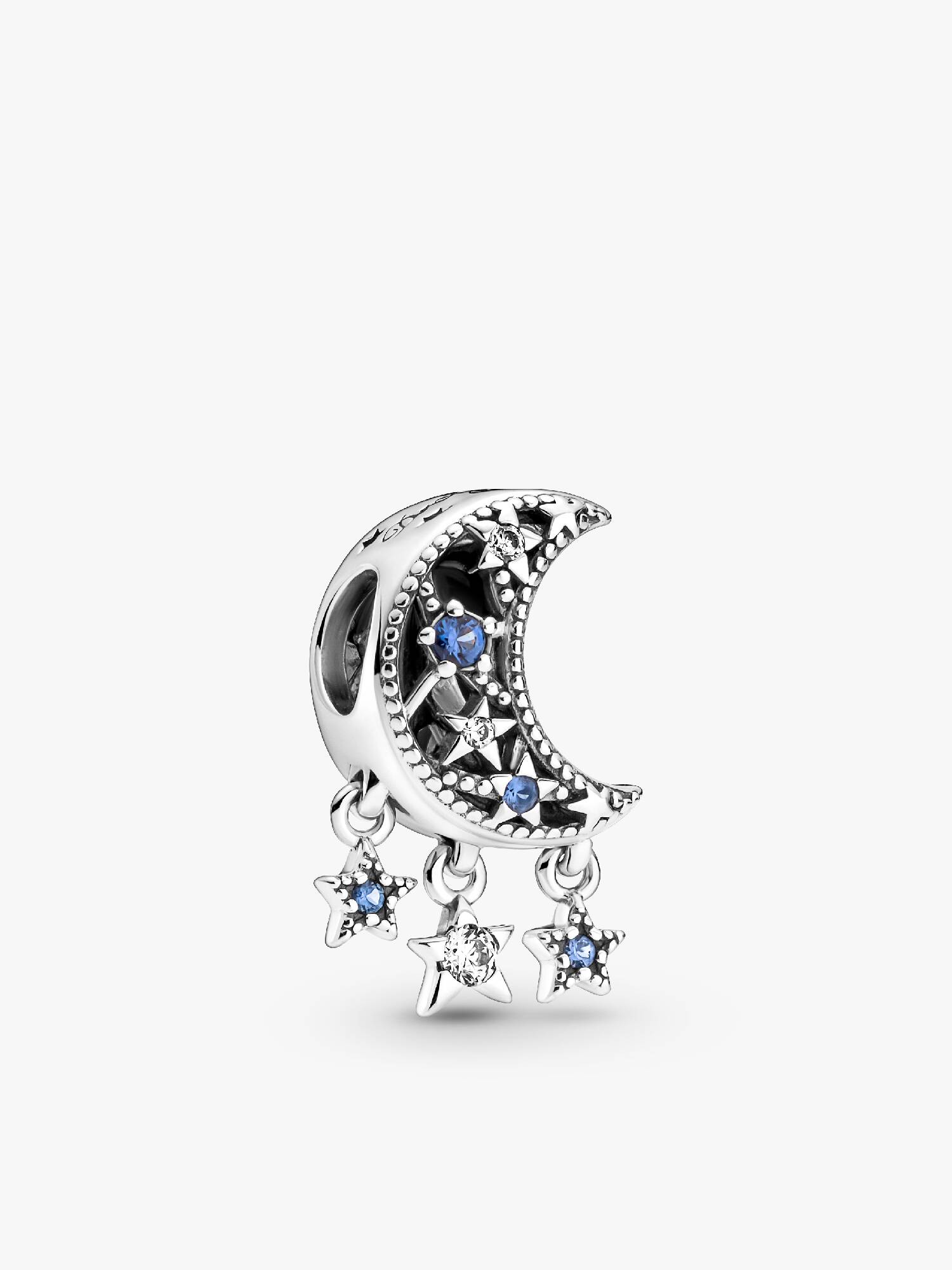 Charm En Plata De Ley Estrella & Luna Creciente