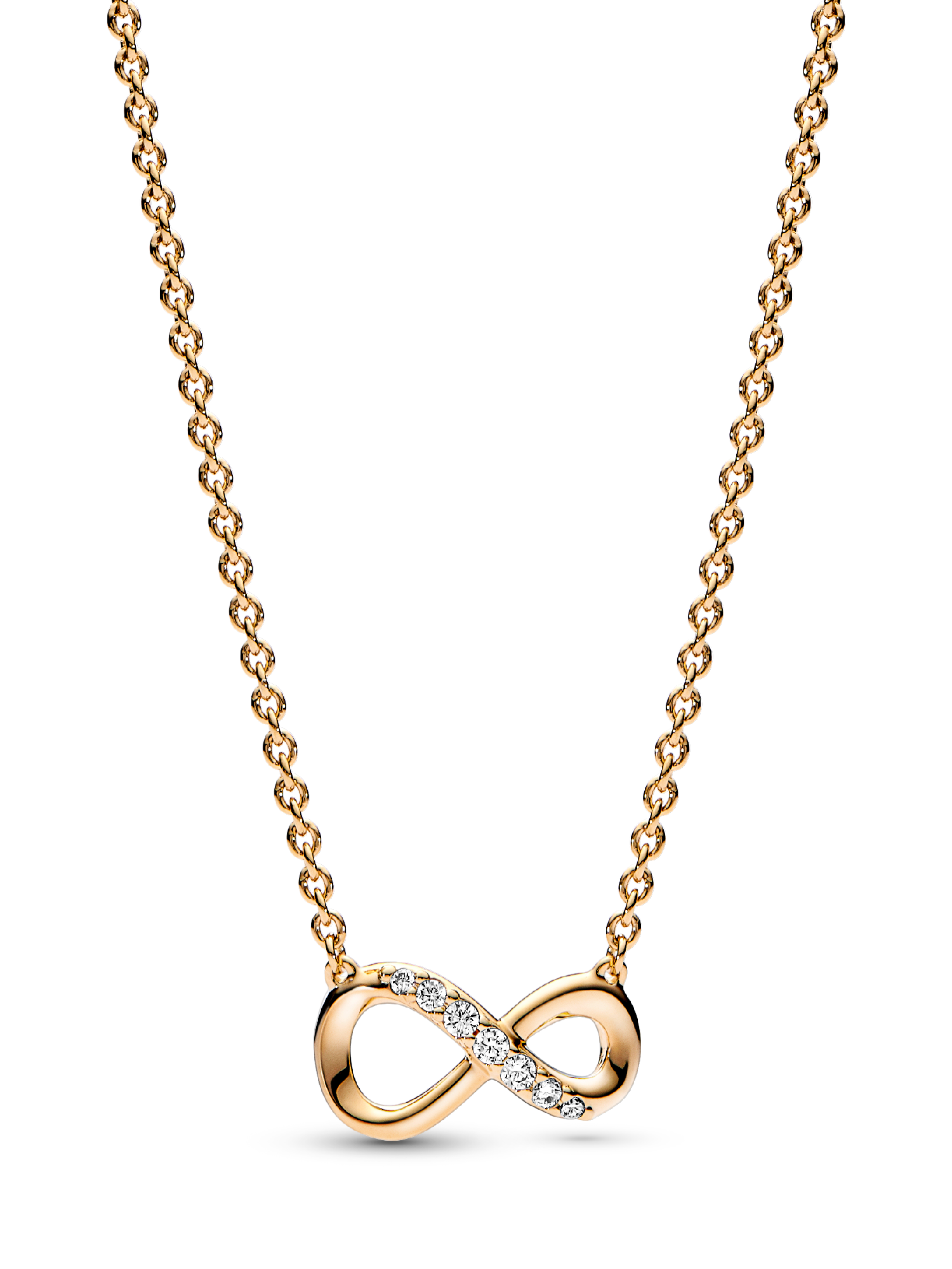 Collar Infinito Brillante Dorado