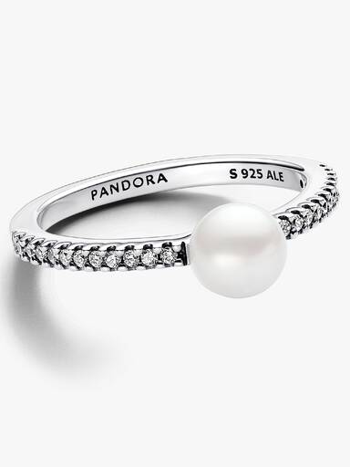 Anillo Perla Cultivada de Agua Dulce Tratada y Pavé 50