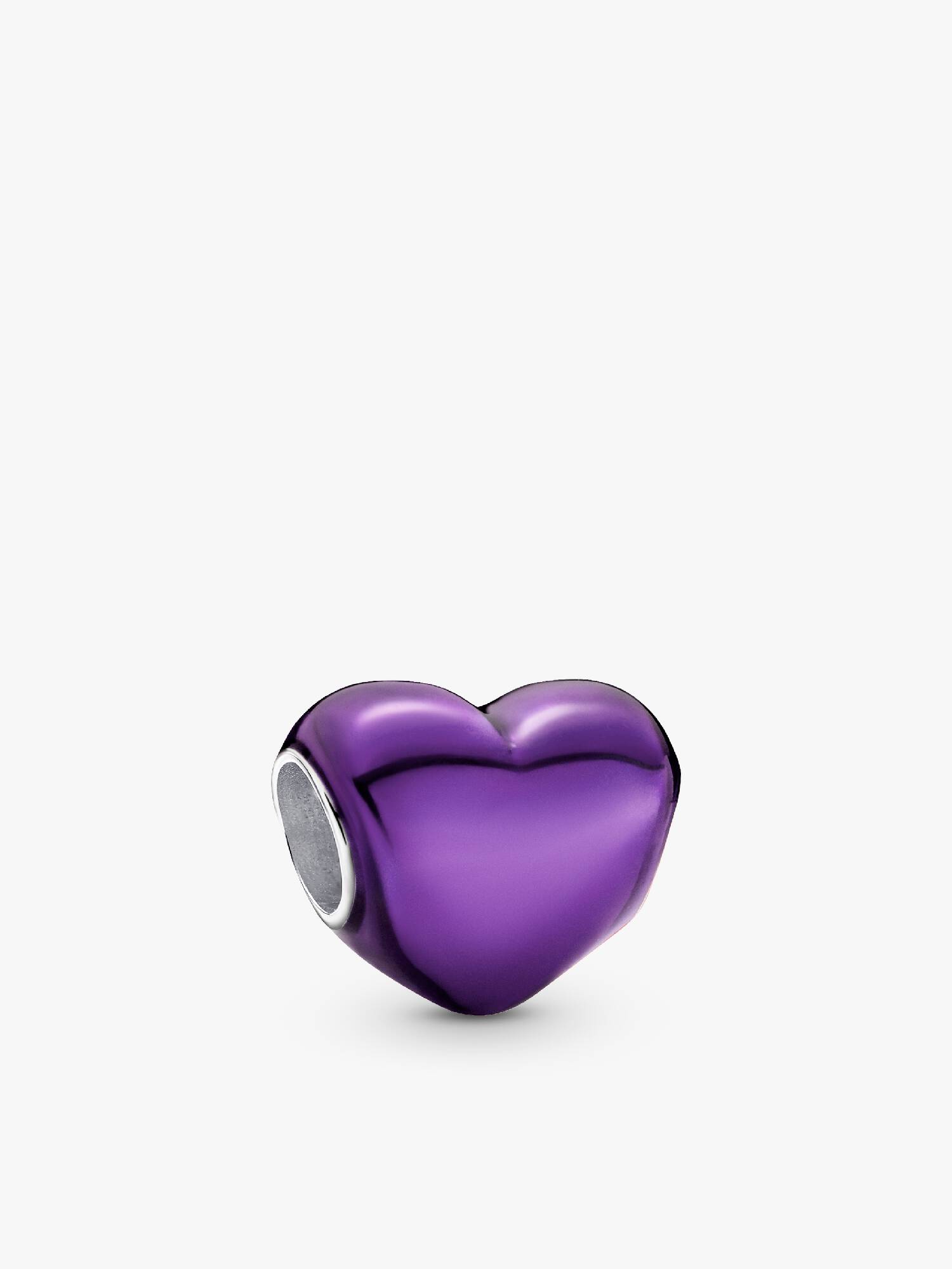 Charm Corazón Morado Metálico