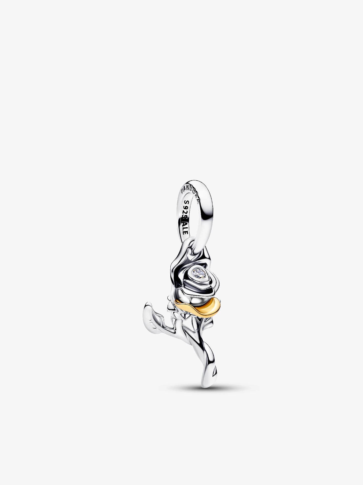 Charm colgante de <u>Disney Belle Rosa encantada</u> con diamante de laboratorio 