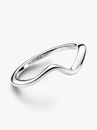 Anillo Ola Pulida Plata