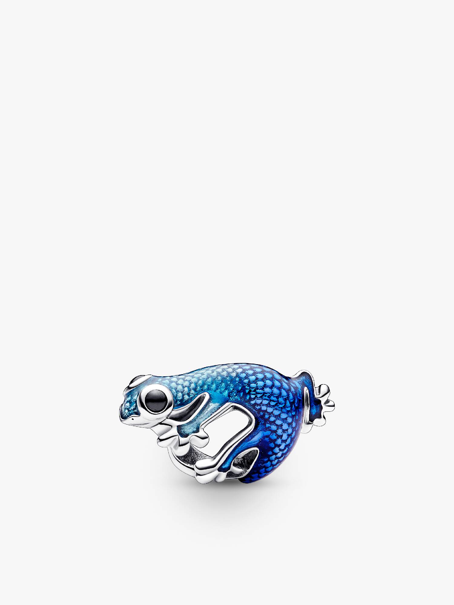 Charm Gecko Azul Metálico Pandora Plata Esterlina