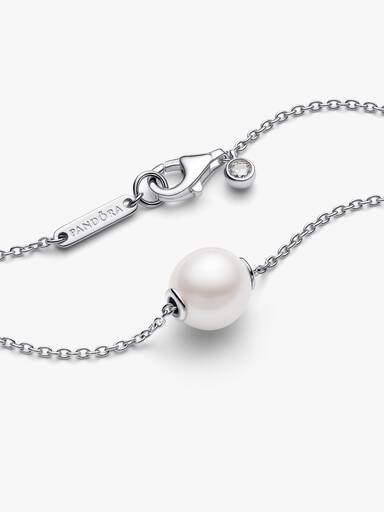 Collar Perla Cultivada de Agua Dulce Tratada Plata