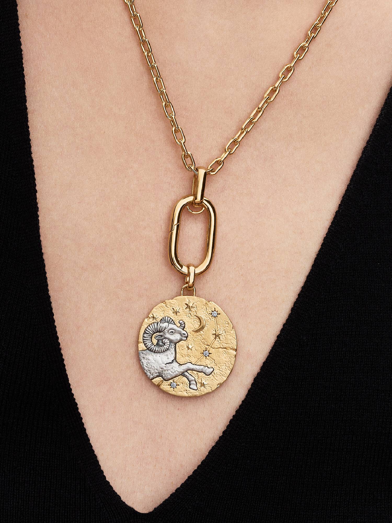 Charm Medallón Grande signo del zodíaco Aries