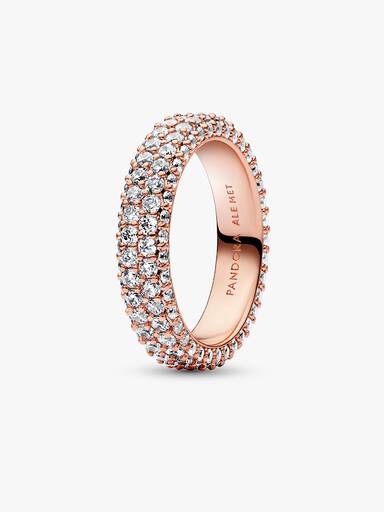 Anillo Fila Doble en Pavé 52