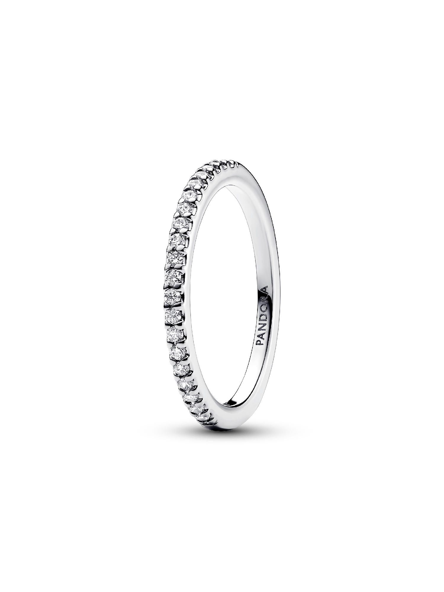 Anillo Banda Brillante Plateado