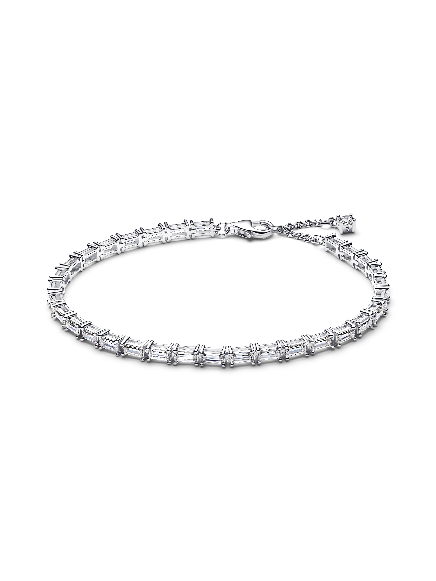 Brazalete de tenis baguette brillante