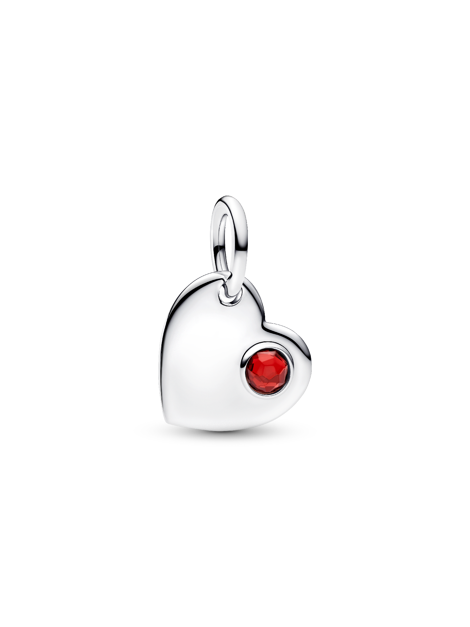 Charm Colgante Corazón Grabable de piedra Roja