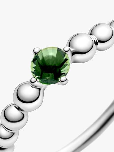Anillo de Cuentas Verde Primavera