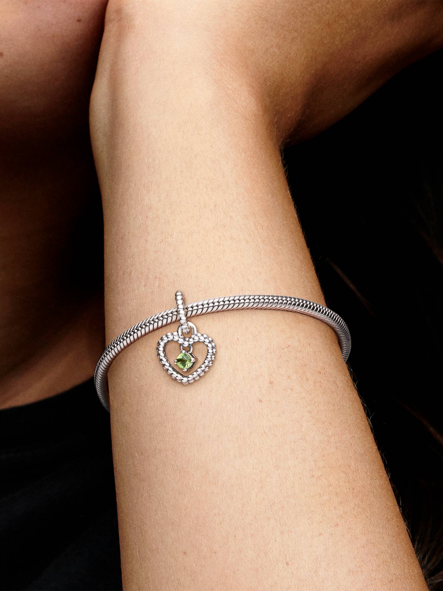 Charm Colgante Corazón con Piedra Natal de Agosto