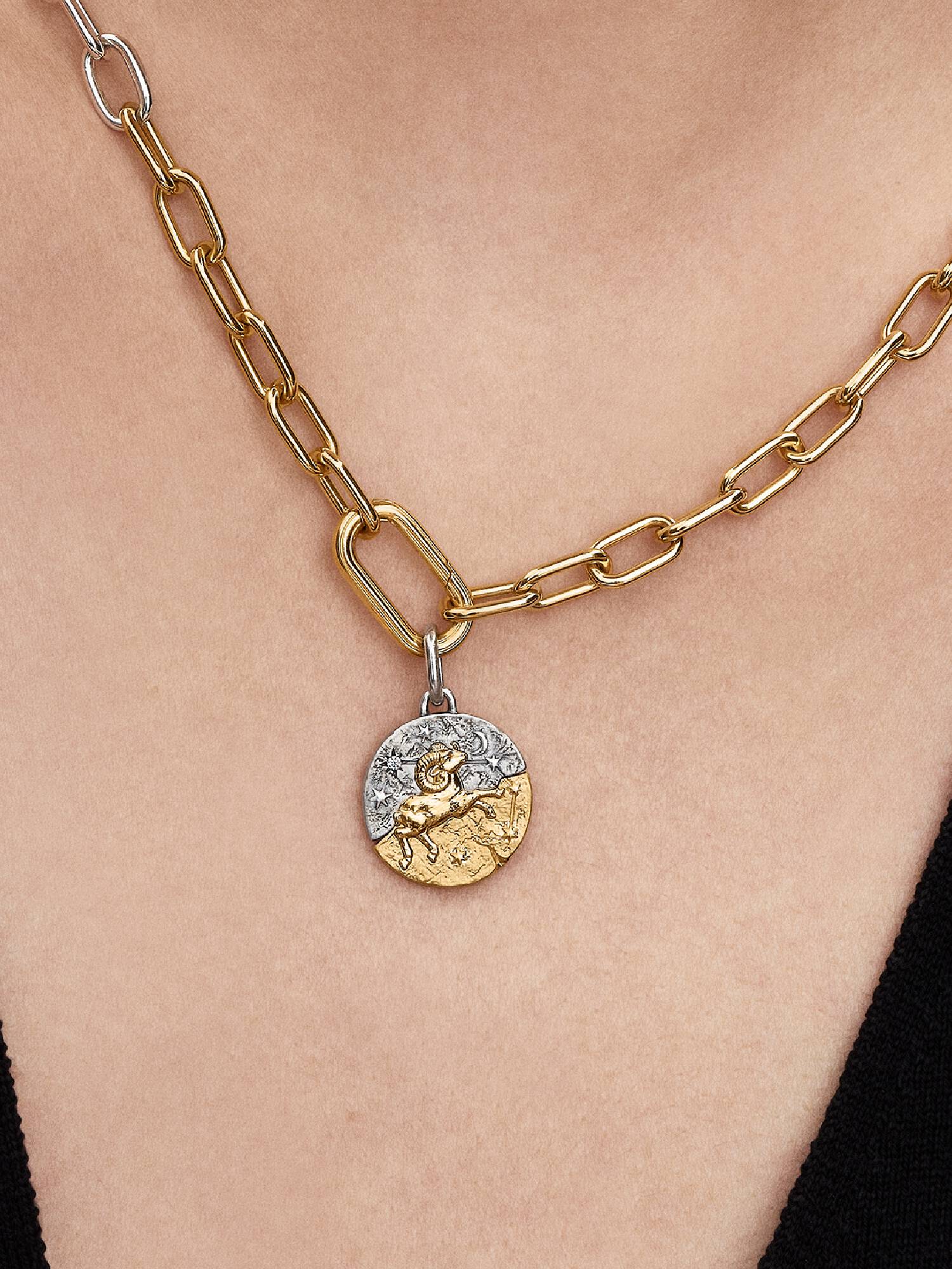 Charm medallón Colgante Signo del Zodiaco Aries