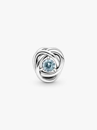 Charm Círculo Eternidad Azul Aguamarina Talla única