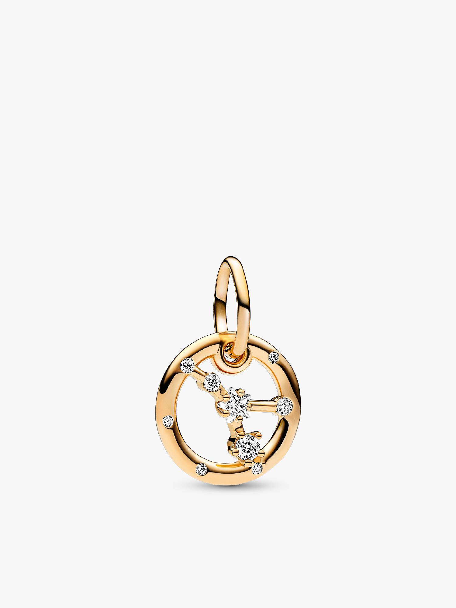 Charm Colgante Zodiaco Cáncer Bañado en Oro de 14k
