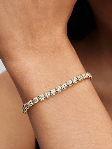 Brazalete de tenis brillante y atrevido