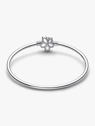 Brazalete rígido Flor en Pavé