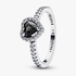 Anillo Corazón Negro Elevado Anillo Corazón Negro Elevado