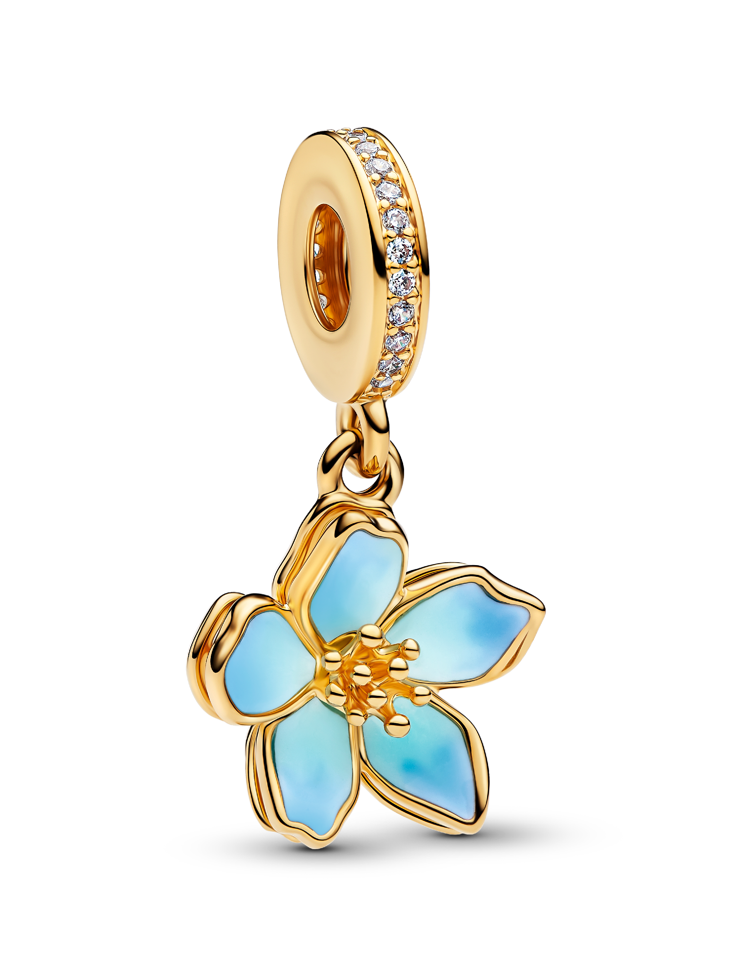 Charm colgante flor dorada